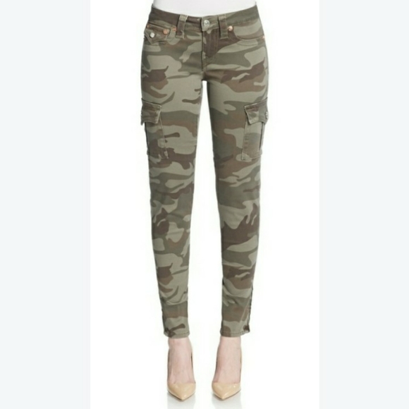 True Religion Denim - True Religion Camo-Print Skinny Cargo Pants